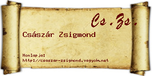Császár Zsigmond névjegykártya