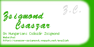 zsigmond csaszar business card