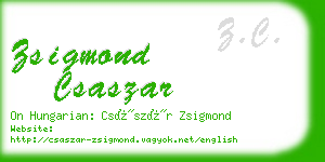 zsigmond csaszar business card